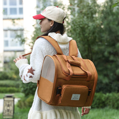 PawKraft Katzentragetasche Pro Erweiterbar Belüftet Großkapazität