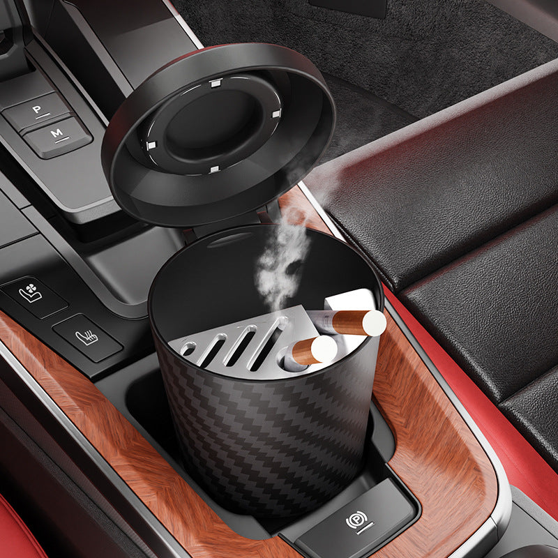 LuxAuto Autoaschenbecher Mit Deckel Geruchsreduktion Kunststoff - Hobbyfy