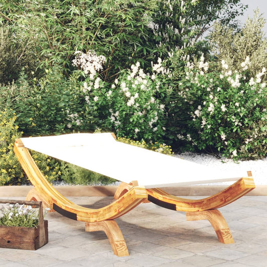 Sonnenliege 100x188 Cm Aus Massiv Bentwood Creme Eleganter Gartenkomfort - Hobbyfy