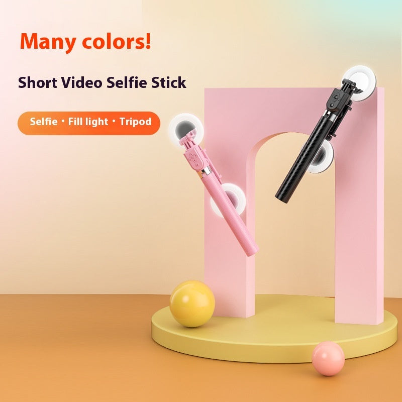 Selfie-Stativ Mit Lichtquelle – Kompakt Und Stabil - Hobbyfy