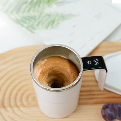 Milksha Elektrischer Kaffeebecher USB Wiederaufladbar Mit Magnetrührwerk IP67 Wasserdicht Edelstahl - Hobbyfy