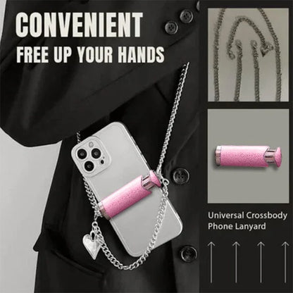 Modekette Universal Crossbody Handyhalter Clip Abnehmbar Silbergrün - Hobbyfy