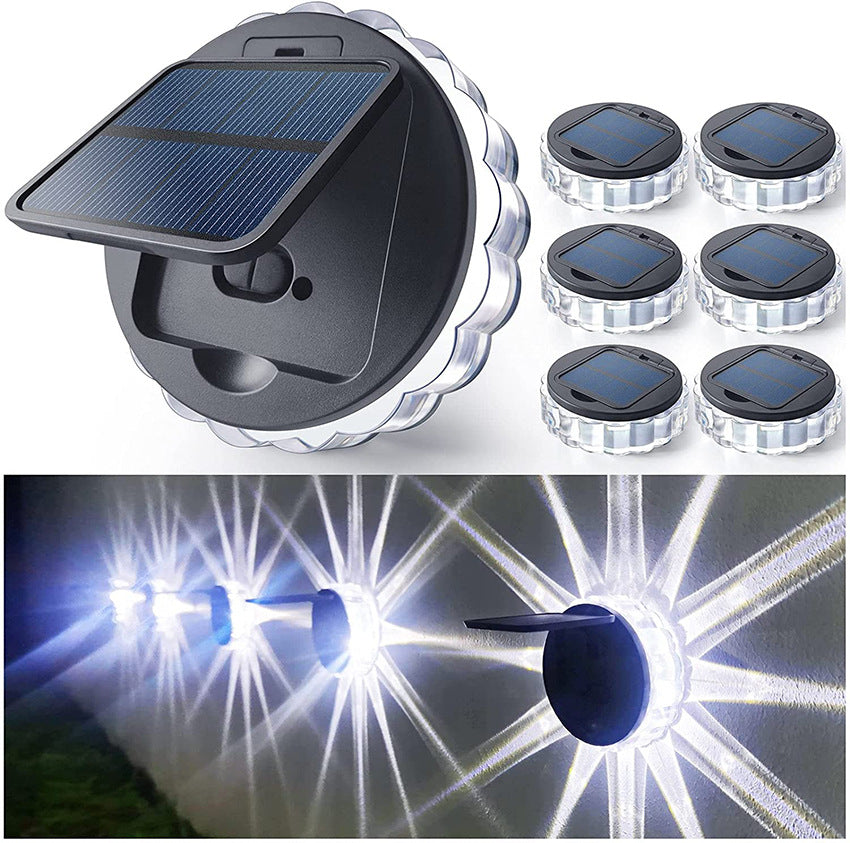 Rundes Solar Wandlicht Gartenzaun Beleuchtung LED Kabellos - Hobbyfy