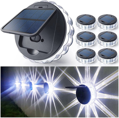 Rundes Solar Wandlicht Gartenzaun Beleuchtung LED Kabellos - Hobbyfy