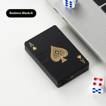 Poker Karten Metall Feuerzeug Mit Schlüsselanhänger Winddicht - Hobbyfy