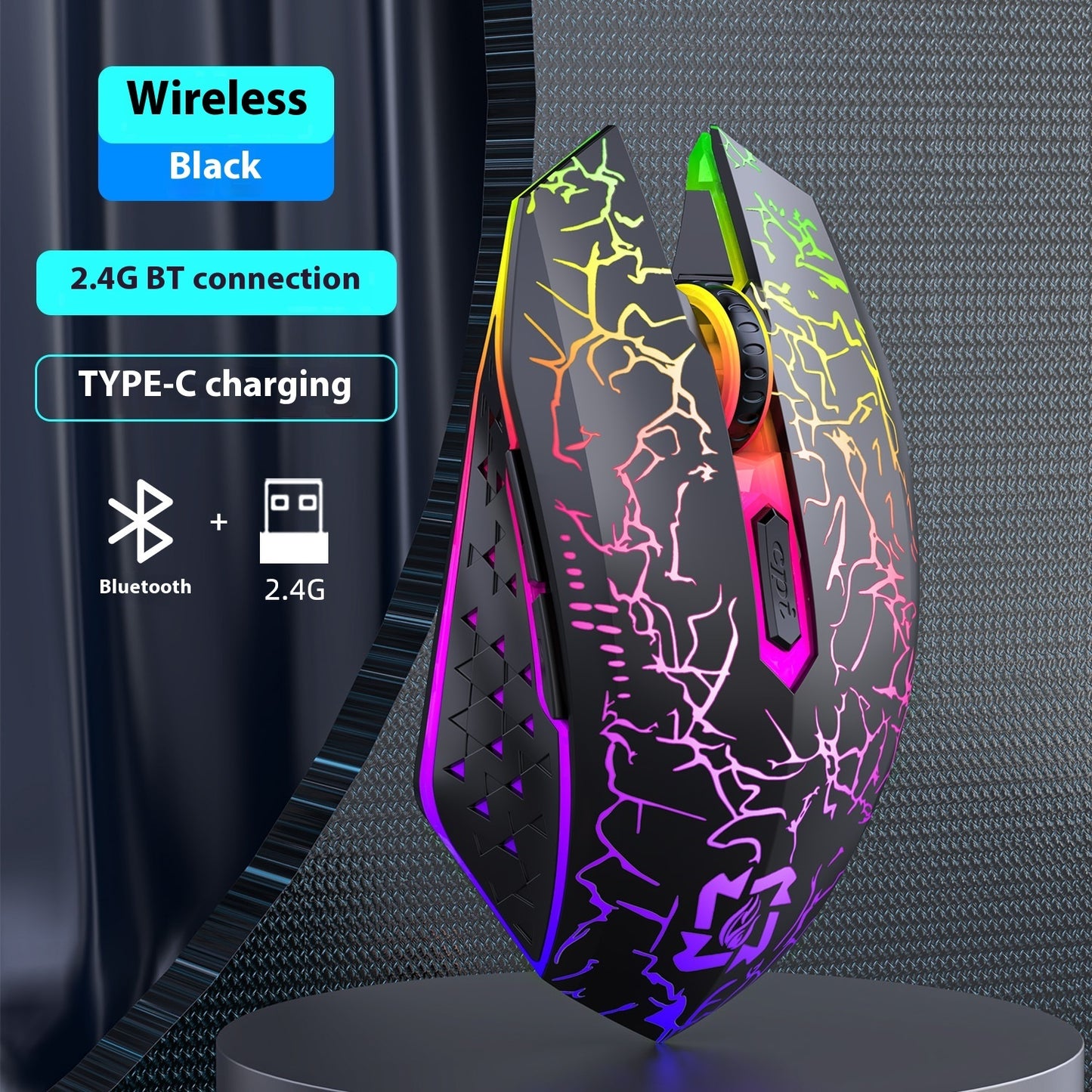 Kabellose Dual-Mode Gaming-Maus Mit Atemlicht