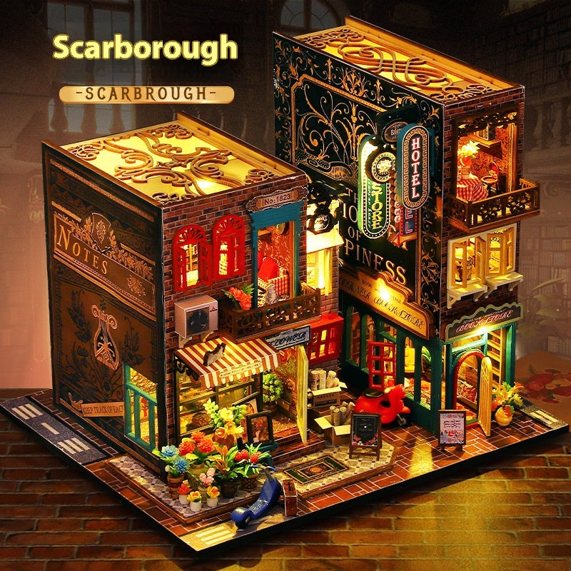 DIY Cottage Scarborough Buchstand Miniatur Kunsthaus Geschenk - Hobbyfy