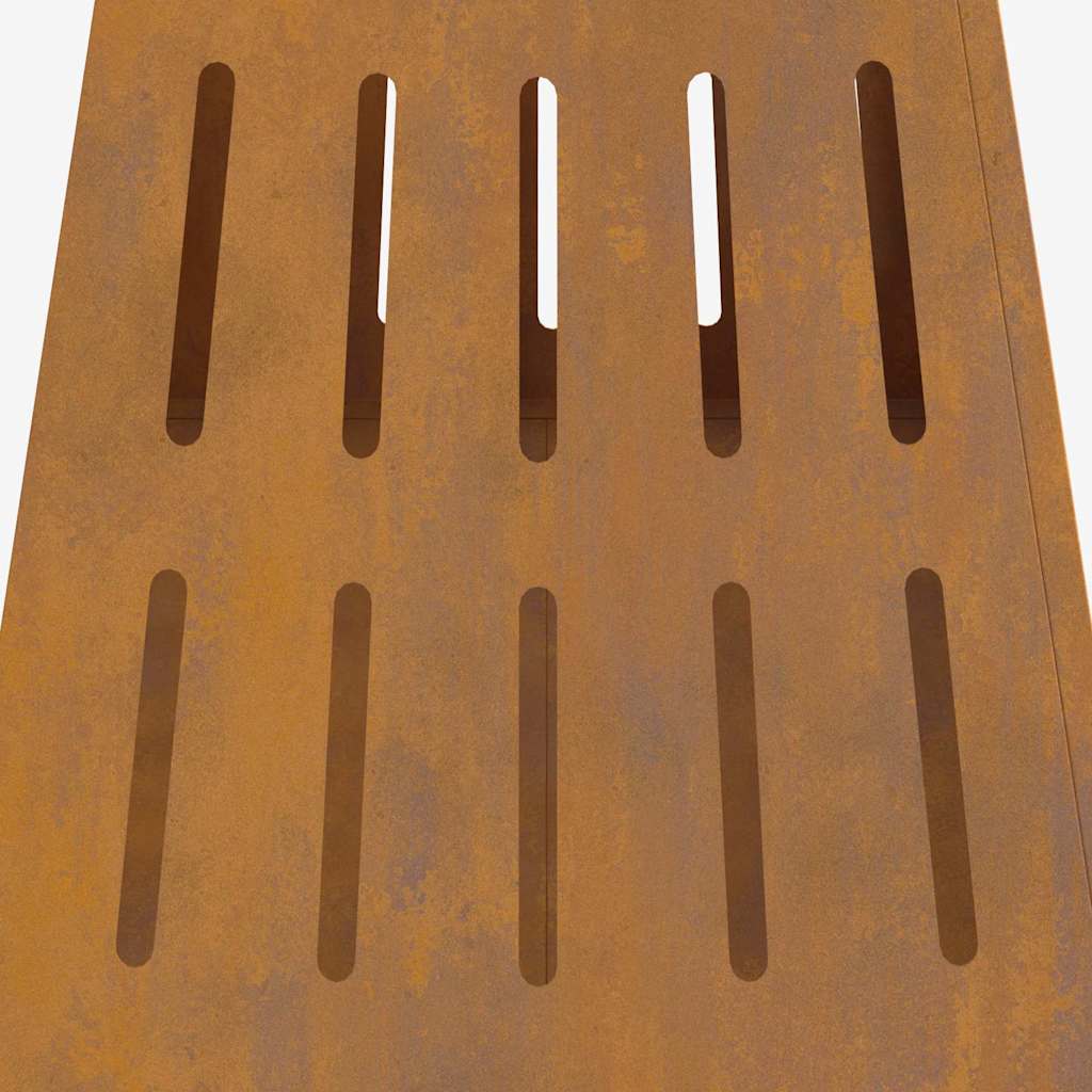 Wetterfeste Feuerstelle Aus Stahl Braun Zylinderform 50 x 50 x 70 cm - Hobbyfy