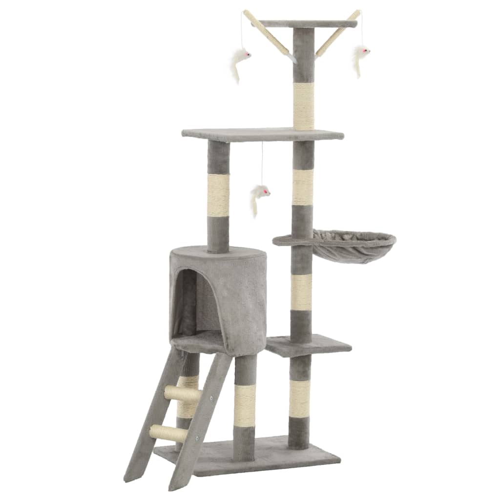 Katzen Kratzbaum 138 cm Mit Sisalpfosten Und Spielplattform - Hobbyfy