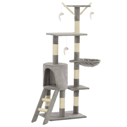 Katzen Kratzbaum 138 cm Mit Sisalpfosten Und Spielplattform - Hobbyfy