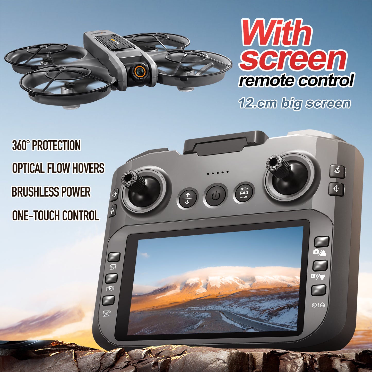 S156 Brushless Renn Drohne Mit Bildschirm Und Optischer Fluss - Hobbyfy