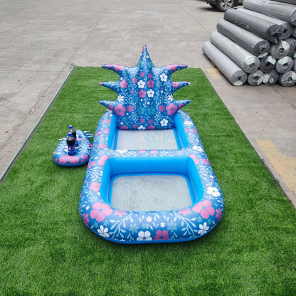 AquaJoy Ananas Luftmatratze Pool Lounge Mit Kopfstütze Getränkehalter - Hobbyfy