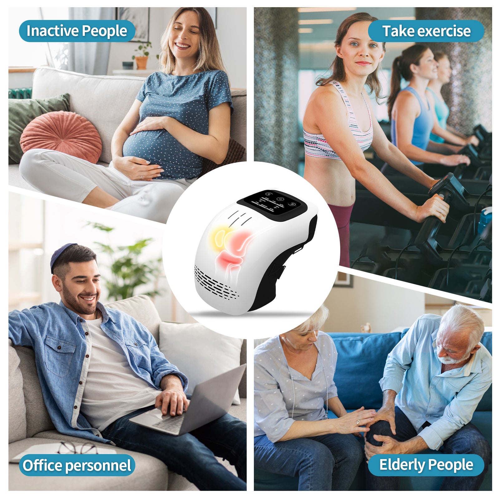 KnieCare Massagegerät Wärme Knetmassage Und Vibrationsfunktion - Hobbyfy