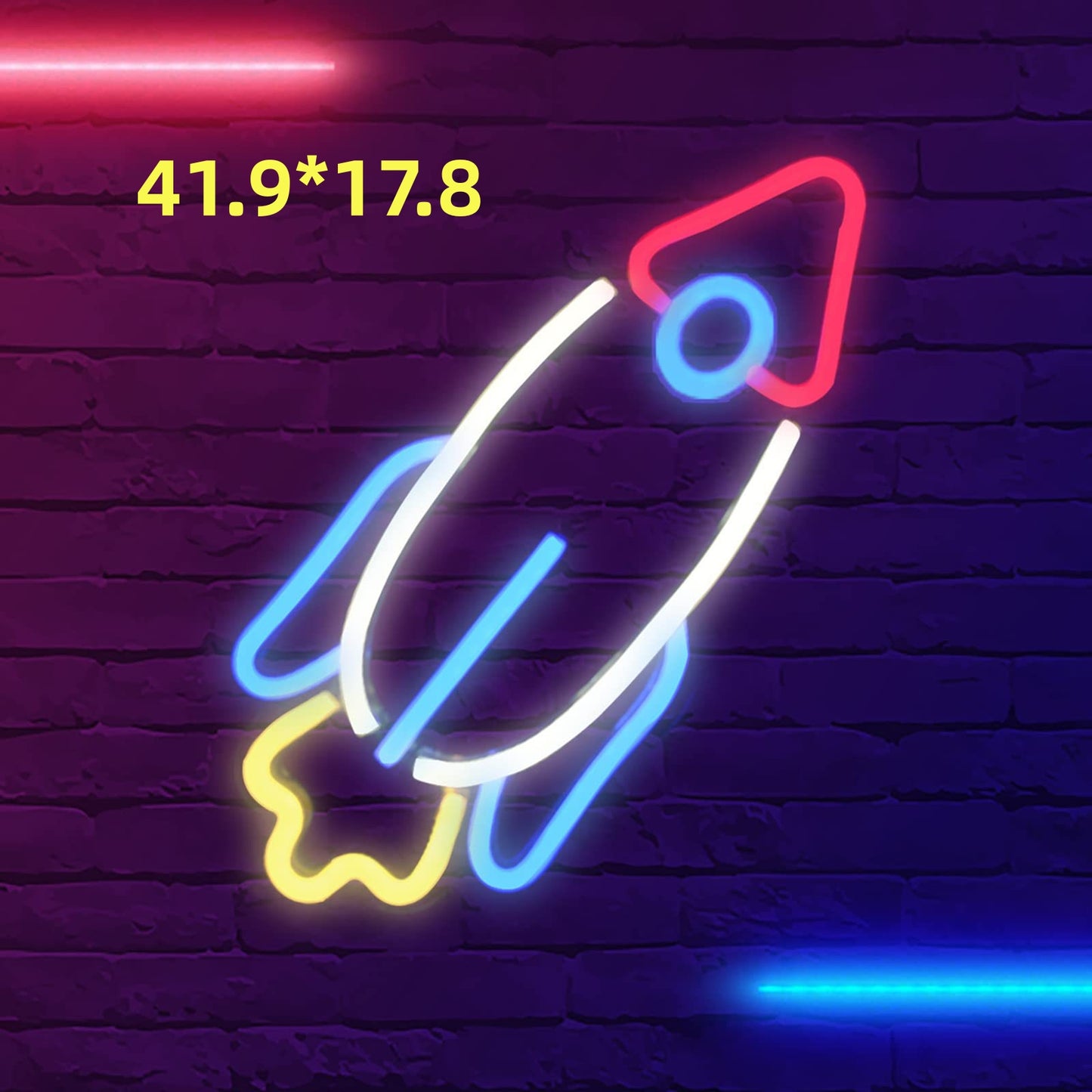 LED Neon Leuchte Wand Spaceman Planet Motiv Innen & Außen - Hobbyfy