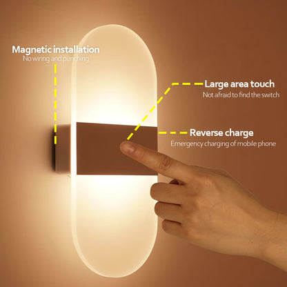 Lumina Wandlampe USB Ladelicht Berührungssensor Drei Stufen Helligkeit - Hobbyfy