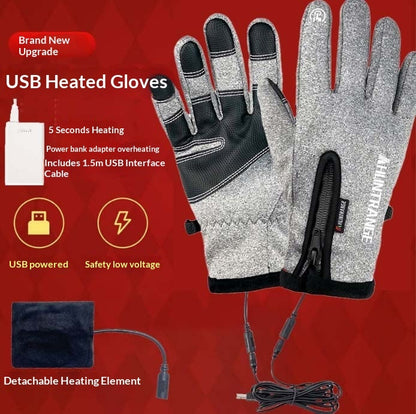 USB Beheizte Fahrradhandschuhe Winddicht Wärme