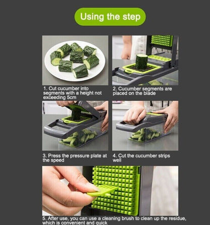 16-in-1 Gemüseschneider Mit Würfeln Julienne Und Spiralschneider - Hobbyfy