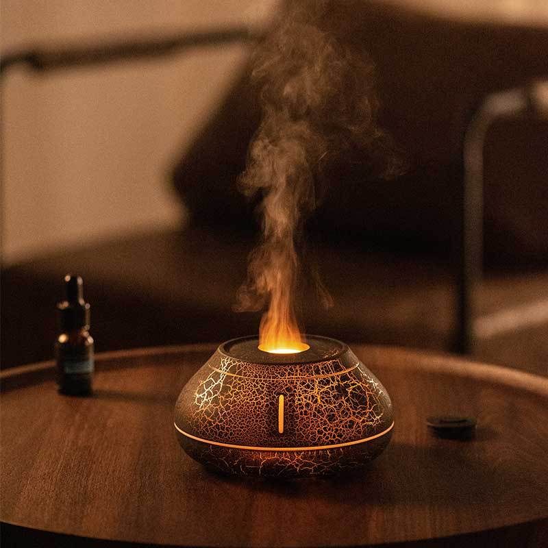 LuxResin Aroma Diffuser Farbwechselnde Flammensimulation Für Zuhause