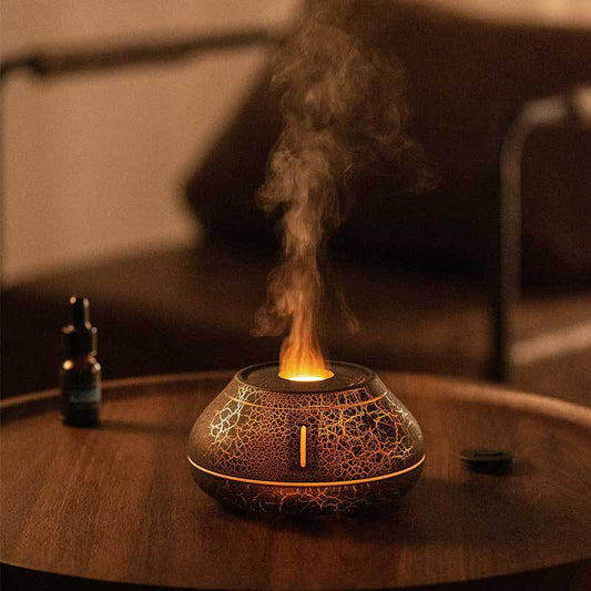 LuxResin Aroma Diffuser Farbwechselnde Flammensimulation Für Zuhause