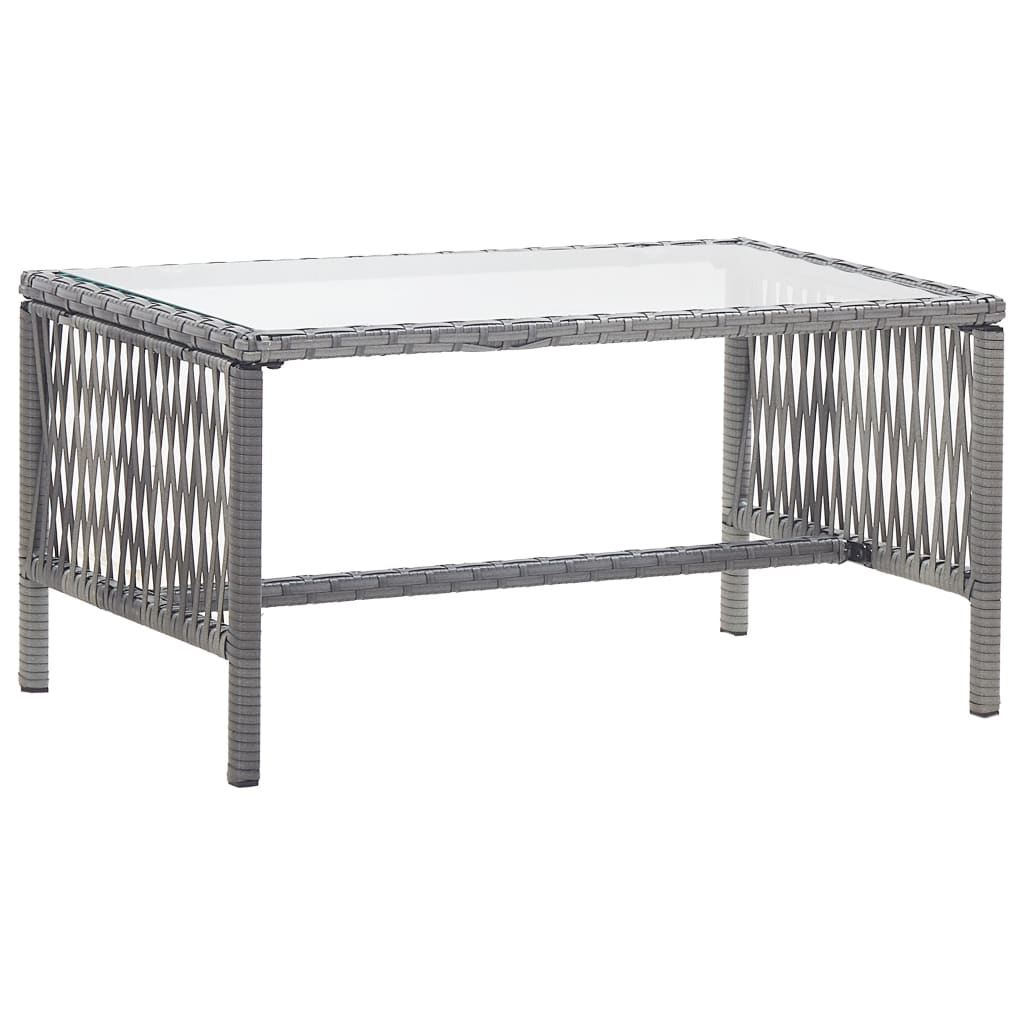 4-Teiliges Gartenlounge-Set Mit Auflagen Aus Poly-Rattan Anthrazit - Hobbyfy