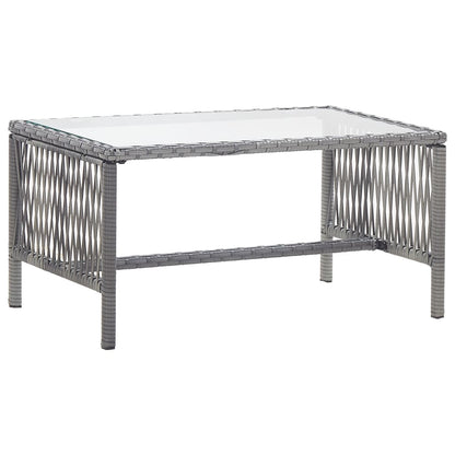 4-Teiliges Gartenlounge-Set Mit Auflagen Aus Poly-Rattan Anthrazit - Hobbyfy