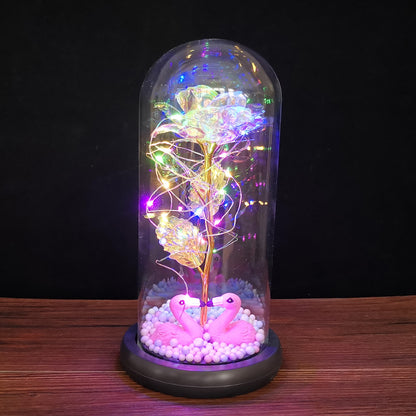 Ewige Rose In Glasflasche Mit Glaskuppel Hochzeitsdeko - Hobbyfy