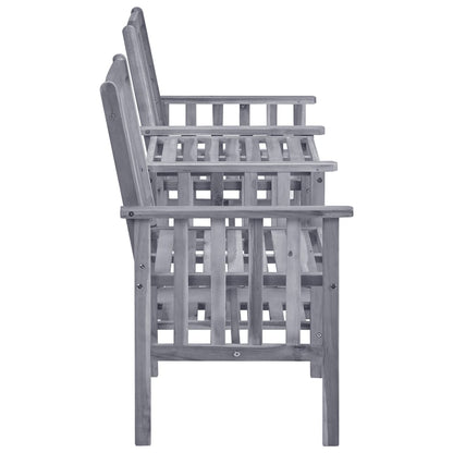 Gartenstuhl Set Akazienholz Mit Teetablett In Grau - Hobbyfy