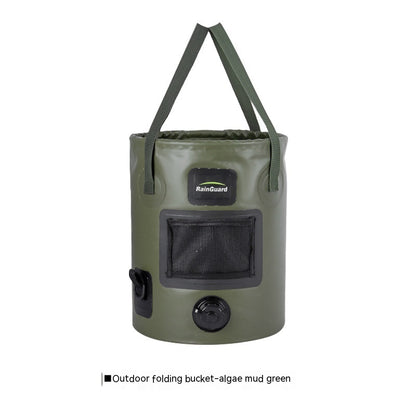 Faltbarer 25L Angler Eimer Mit Netzfach Beutelfach - Hobbyfy