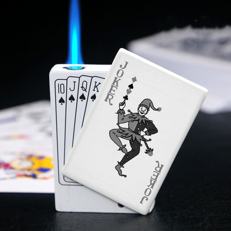 Poker Karten Metall Feuerzeug Mit Schlüsselanhänger Winddicht - Hobbyfy