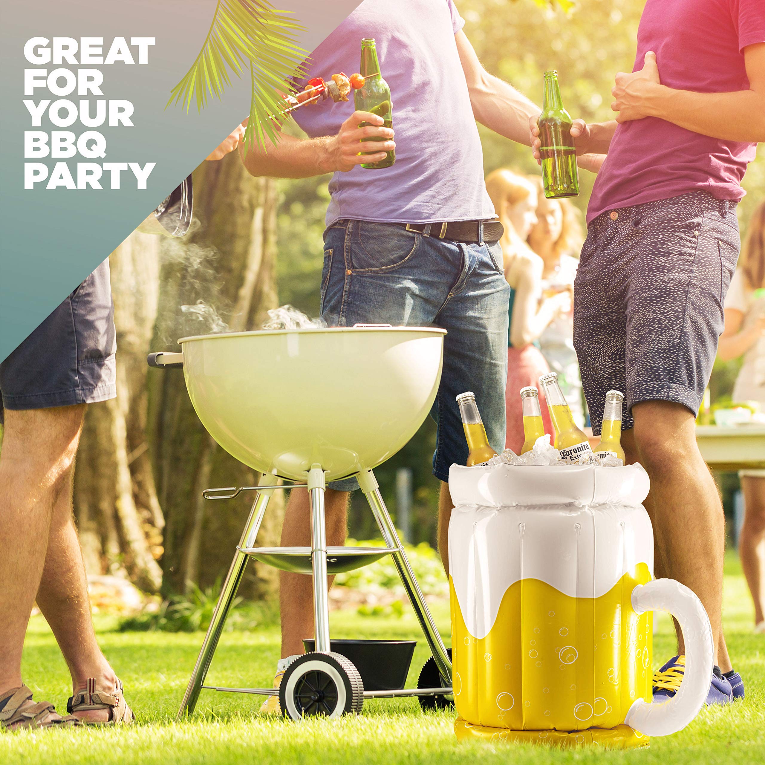 Großes Aufblasbares Bierkrug Getränke Kühler Pool Für Erwachsene 2 In 1 Getränkebecher Partyzubehör - Hobbyfy