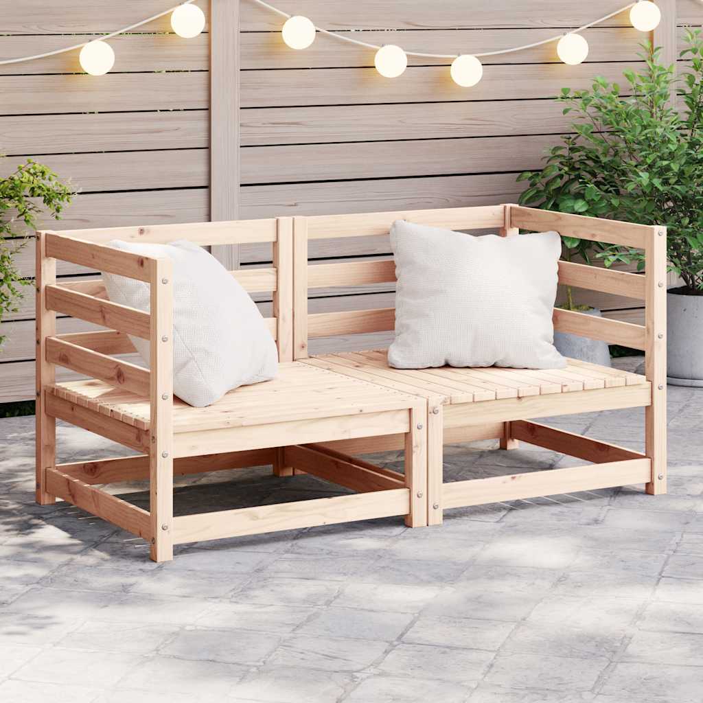 2teiliges Ecksofa Massives Kiefernholz unbehandelt - Hobbyfy