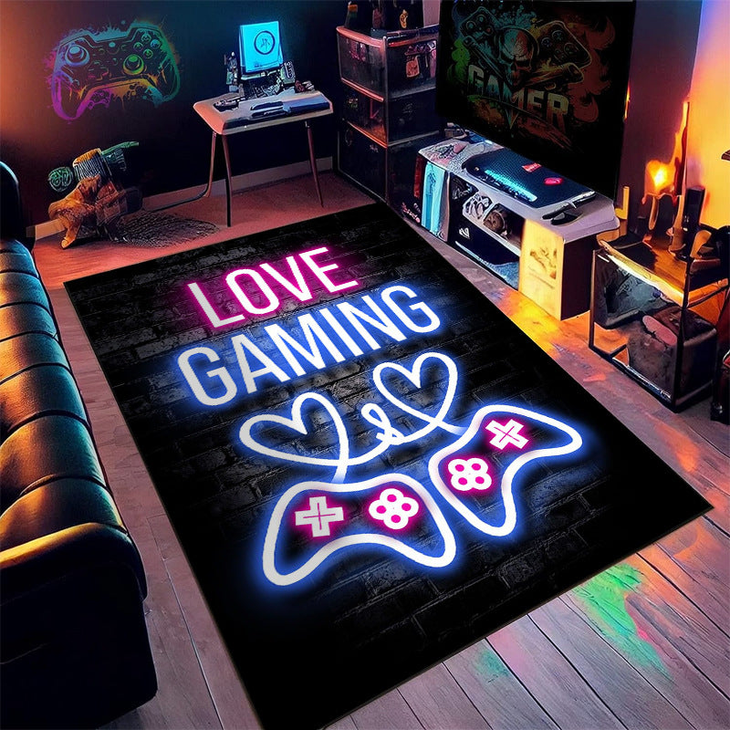 NeonLux Premium Polyesterfaser Gaming Teppich Quadrat Sternenhimmel - Hobbyfy