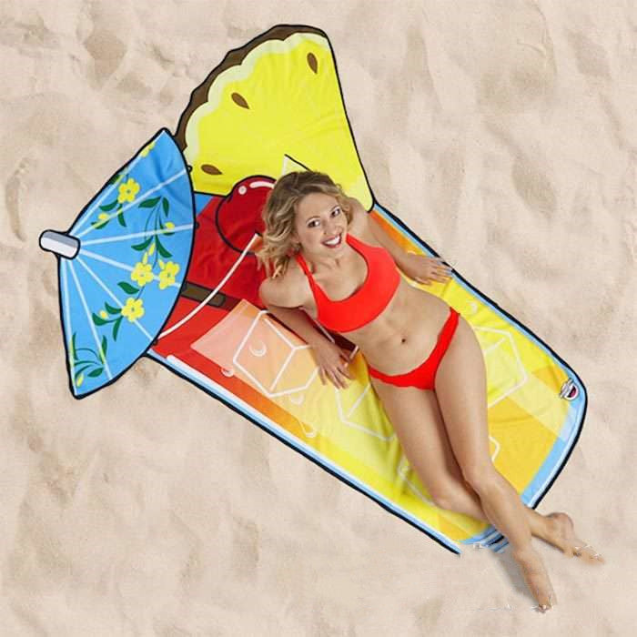 Schnelltrocknendes Strandtuch Mit Druckmotiv - Hobbyfy