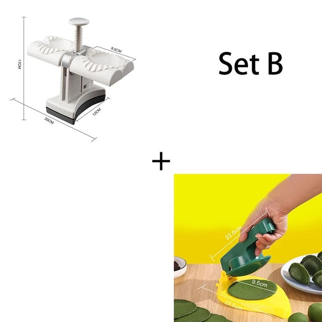 DumplingPro Doppelkopf Dumpling Maker Handbetriebenes Modell - Hobbyfy