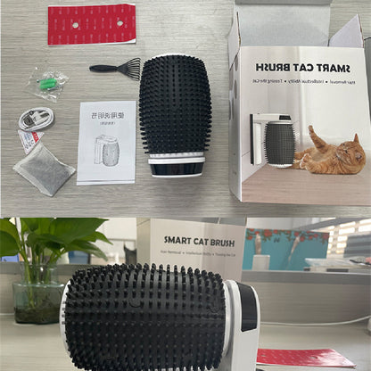 Automatischer Katzen Groomer Wand Eck Bürste Für Sanfte Fellpflege Akku-USB - Hobbyfy