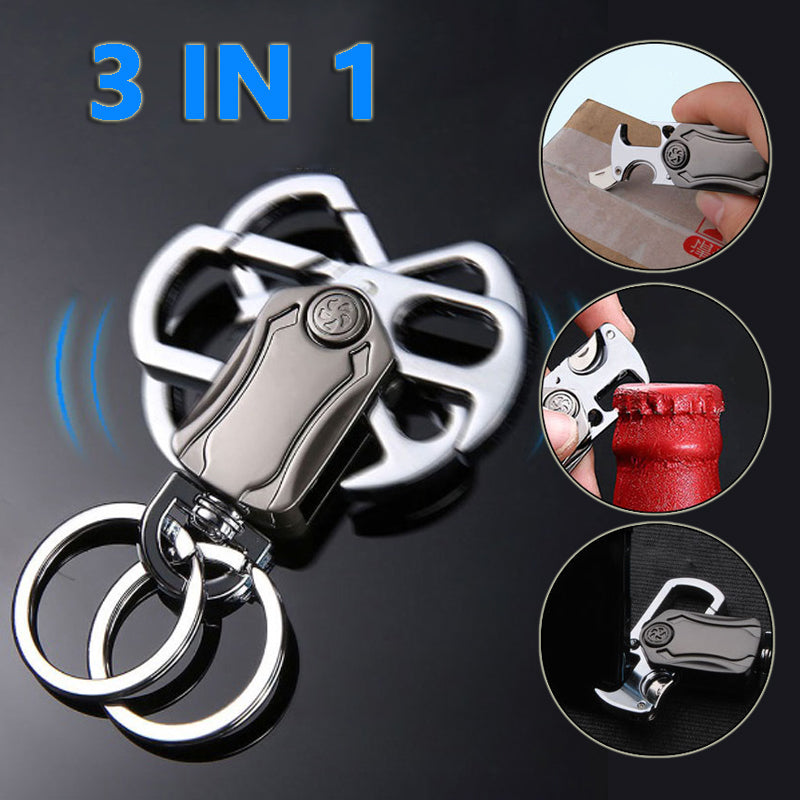 NovaGear 3 In 1 Fidget Spinner Schlüsselanhänger Mit Flaschenöffner Und Taschenmesser - Hobbyfy