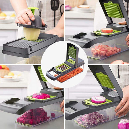 16-in-1 Gemüseschneider Mit Würfeln Julienne Und Spiralschneider - Hobbyfy