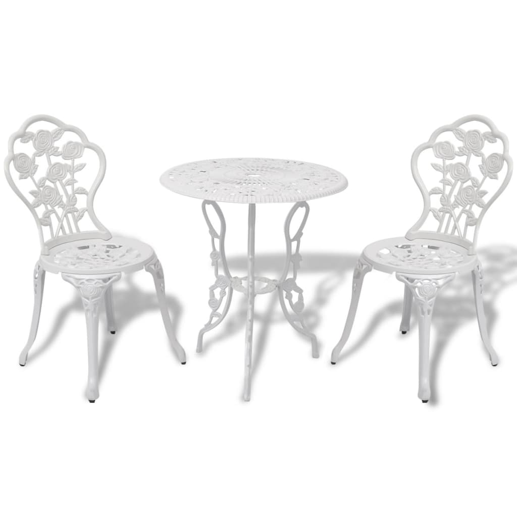 Gussaluminium Bistro-Set, 3-Teilig, Wetterfest, Standfest - Hobbyfy