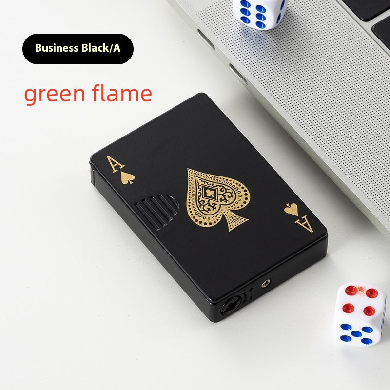 Poker Karten Metall Feuerzeug Mit Schlüsselanhänger Winddicht - Hobbyfy