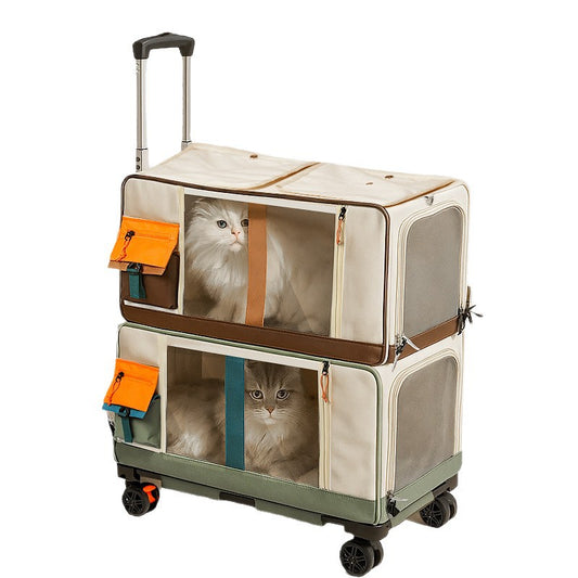 Großes Volumen Rollende Transporttasche Grün Langem Griff - Hobbyfy