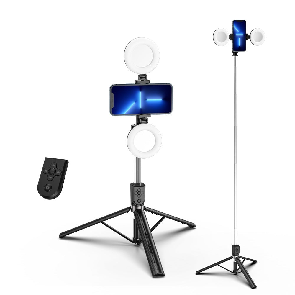Selfie-Stativ Mit Lichtquelle – Kompakt Und Stabil - Hobbyfy