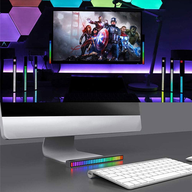Sprachgesteuerte Ambientebeleuchtung RGB 32 LEDs 18 Farben - Hobbyfy