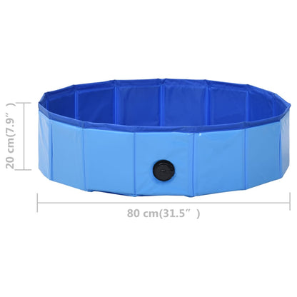 VitalPaws Faltbarer PVC Hundenpool Blau Mit Rutschfester Oberfläche