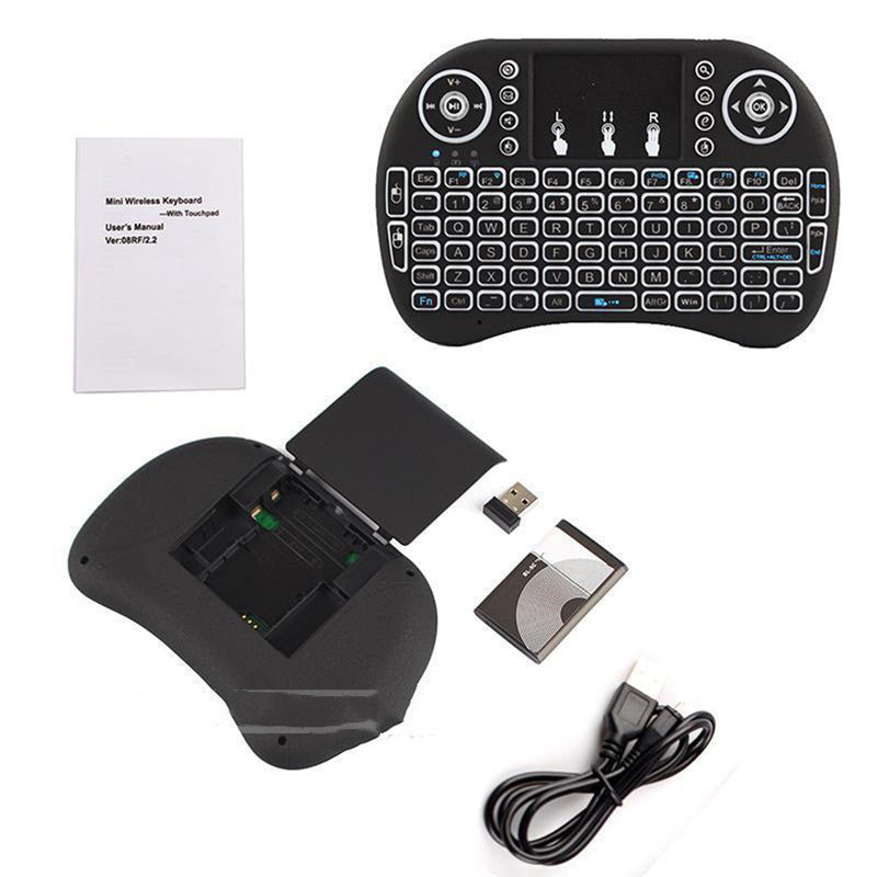 Kabellose Tastatur Mit Beleuchtung & Farbige Touch Fernbedienung - Hobbyfy