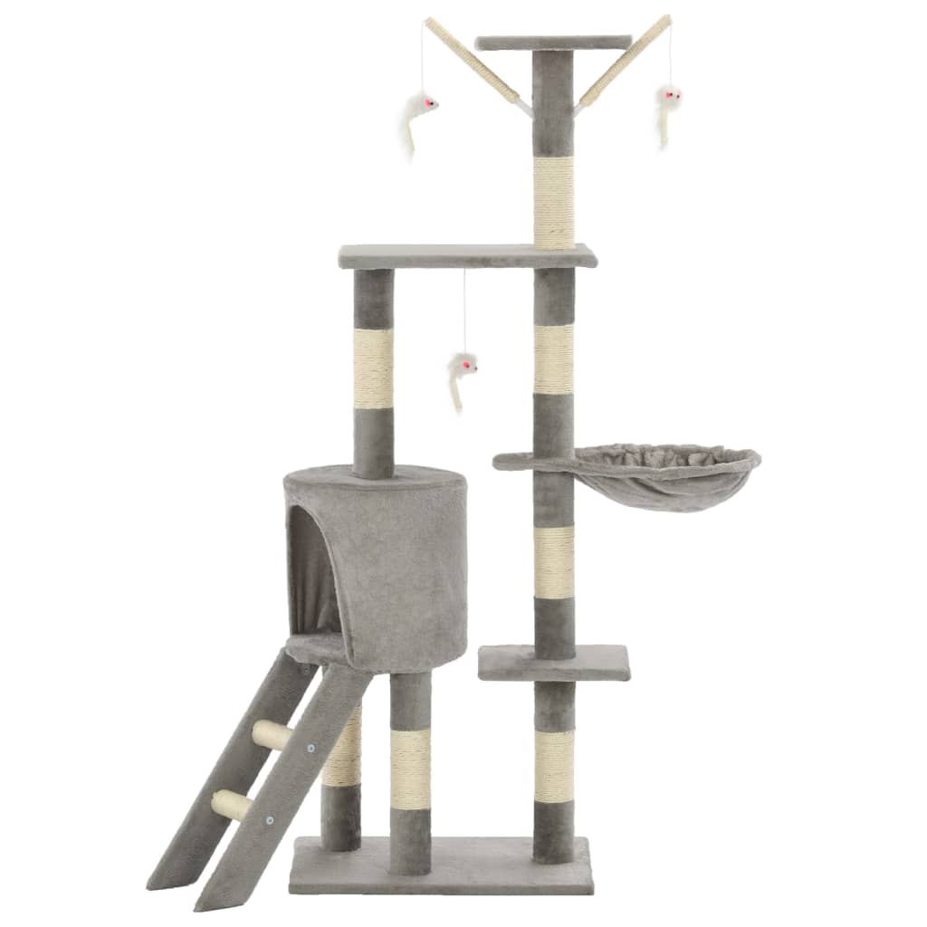 Katzen Kratzbaum 138 cm Mit Sisalpfosten Und Spielplattform - Hobbyfy