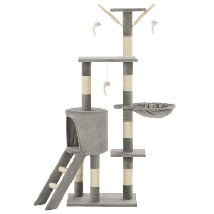 Katzen Kratzbaum 138 cm Mit Sisalpfosten Und Spielplattform - Hobbyfy