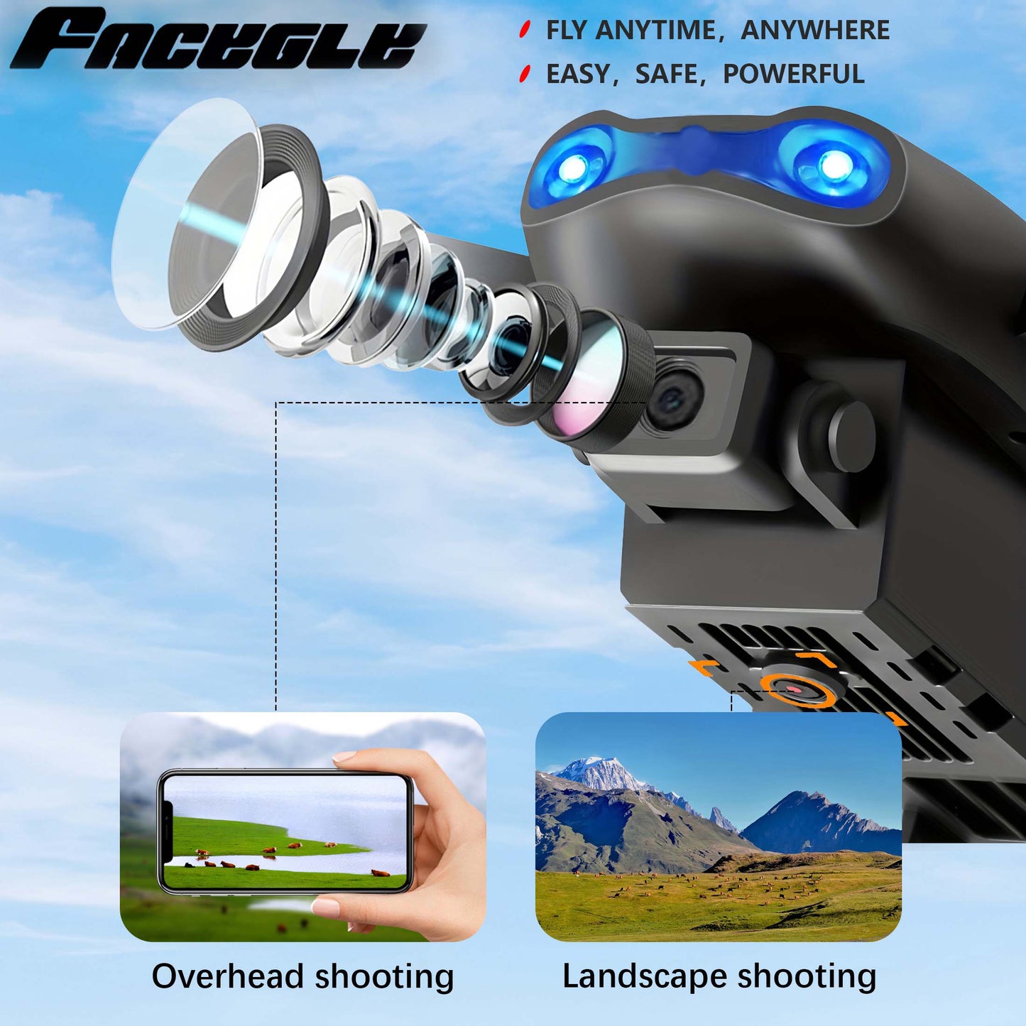 E99 Drohne Mit Dual Kamera HD Fernsteuerung - Hobbyfy