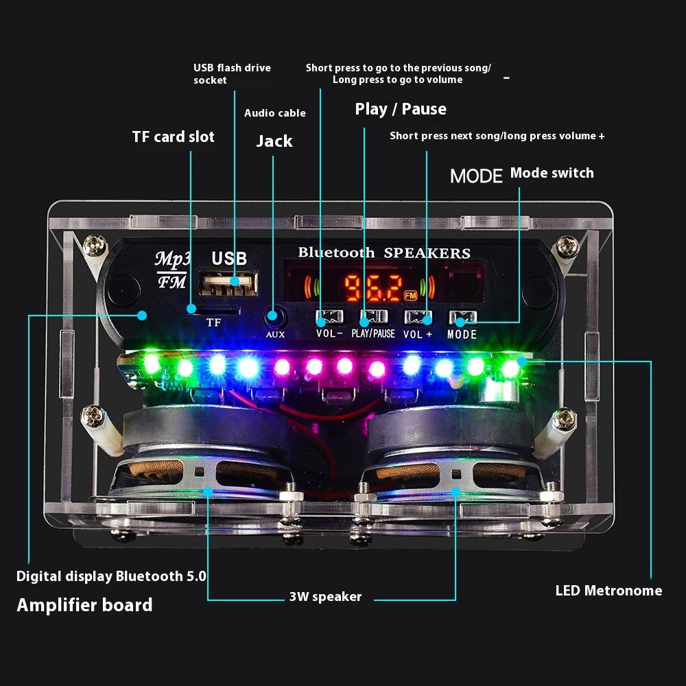 HU Audio Bluetooth Radio Verstärker DIY Kit 2x3W HU 075 - Hobbyfy