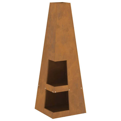 Feuerstelle Wetterfestes Stahlgehäuse 35 cm Garten Terrasse - Hobbyfy