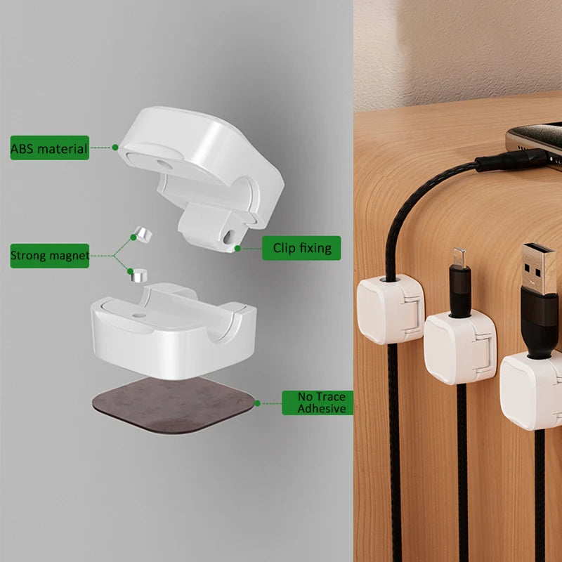 KabelMeister Magnetischer Untertisch Clip Verstellbarer Kabelhalter - Hobbyfy